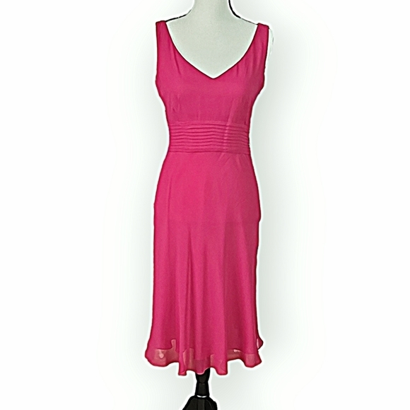 Ann Taylor Dresses Ann Taylor Pink 0 Silk Sleeveless Chiffon Cocktail Dress Size 2 Poshmark